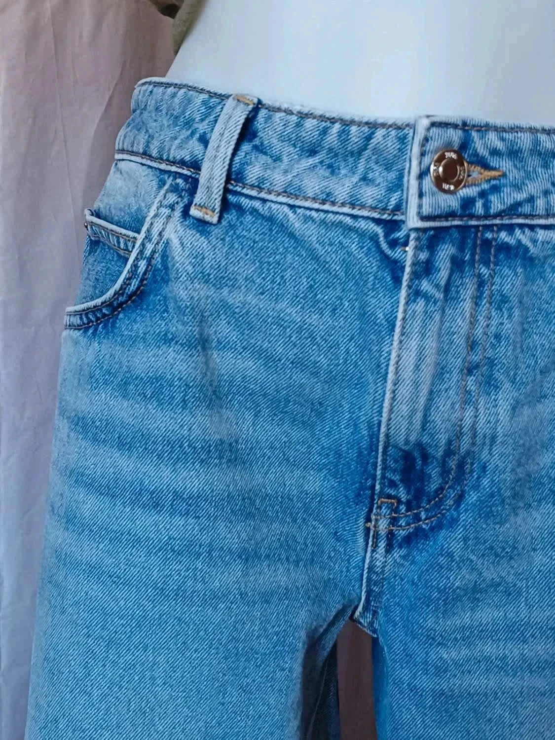 Jean straight Zara de cintura alta talla 40 – photo 3
